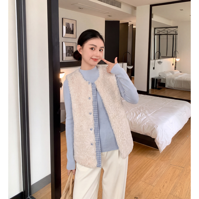 Zma Plaid Maternity Outfit Winter New Base Shirt Fur Vest Coat Scimitar Maternity Pants Winter Wear Zma Plaid Maternity Outfit Winter New Base Shirt Fur Vest Coat Scimitar Maternity Pants Winter Wear