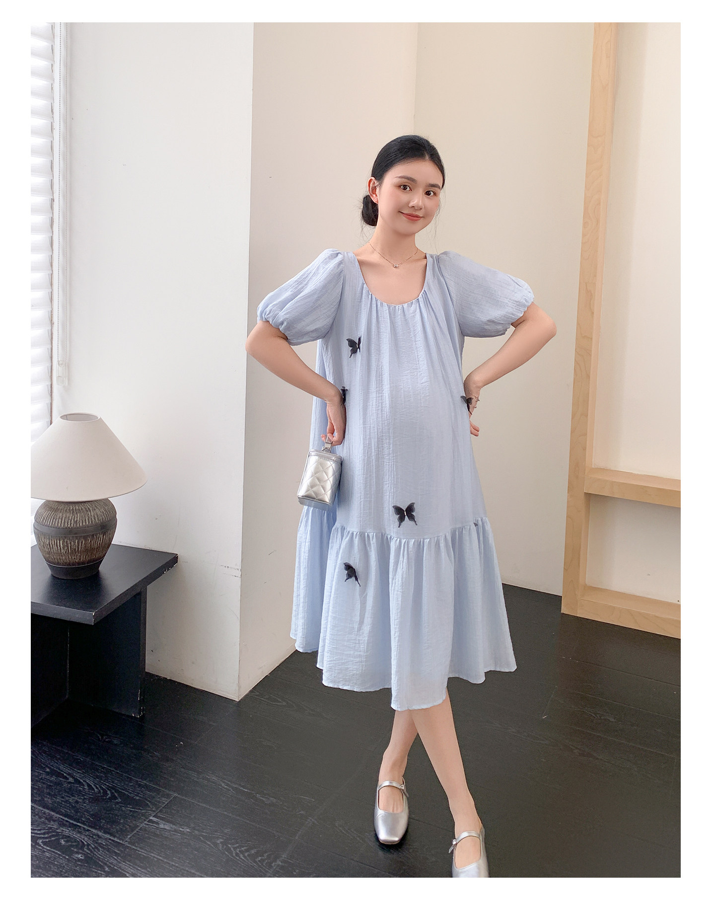 ZMA立体蝴蝶·孕妇连衣裙夏季新款漂亮孕期裙子宽松孕妇裙夏外穿 — 29