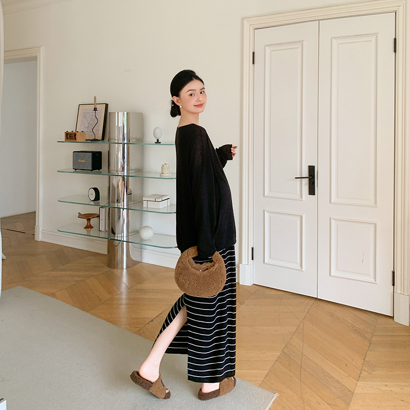 Zma Maternity Lazy Style Suit Spring Knitted Camisole Loose Blouse Striped Skirt Maternity Dress Zma Maternity Lazy Style Suit Spring Knitted Camisole Loose Blouse Striped Skirt Maternity Dress