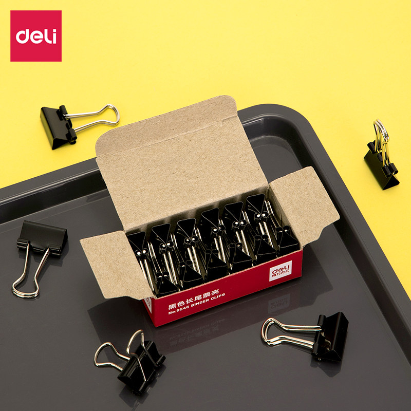 Able long tail clip 15mm votes clip 9546 dovetail clip notes file ticket clip Economic version black 12 barrels