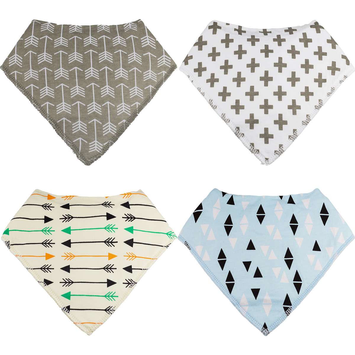 Explosive double-layer 4-piece baby saliva towel cotton bib baby bib triangle towel