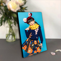 Crystal table photo custom prints Nine squares puzzle Childrens wedding photo frame enlarged wall decoration Family portrait