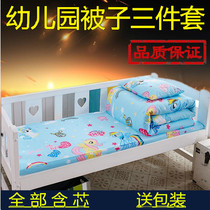 Kindergarten quilt three-piece cotton children nap small quilt six-piece set containing core autumn and winter mother