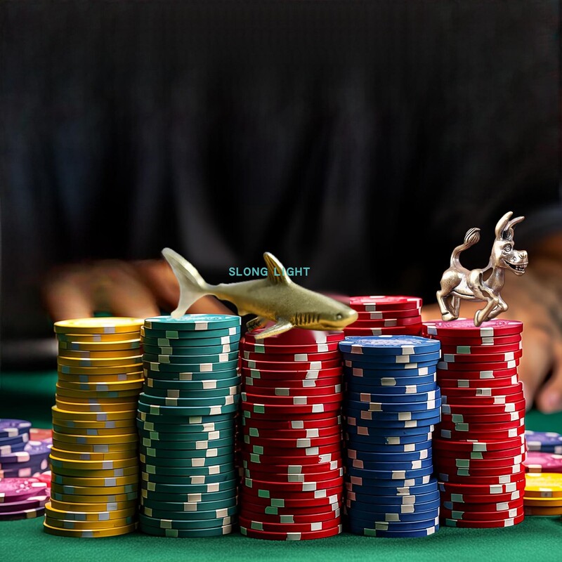 Texas Hold'Em Poker Donkey Shark Squirrel Walnut Plush Mascot Card Presser Good Luck Fortune Club Use