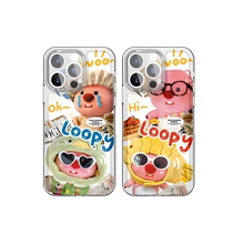 Gourmet loopy Apple 15 mobile phone case iPhone14ProMax female 13 12 11 xr soft shell all inclusive