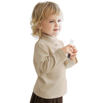 Manxi baby and childrens bottoming shirt silk double-sided velvet antibacterial and warm mens and womens autumn and winter warm clothes childrens tops and childrens clothing