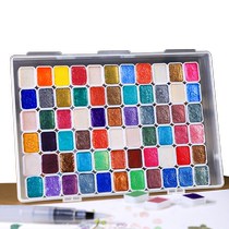 Pearlescent watercolor solid pigment packaged gold and silver powder mineral water-soluble nail art Dunhuang illustration thangka rock color