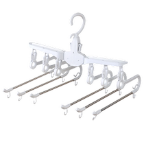 Japanese House Story trouser rack trouser clip multi-functional household telescopic pull-out multi-functional folding trouser rack wardrobe storage