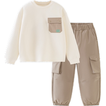 (Mini Little Magic Fiber) Mini Balabala long-sleeved suit boys workwear style childrens sweatshirt trousers