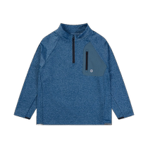 EBAER childrens T-shirt sports loose long-sleeved tops for boys and girls 2024 autumn middle and large childrens sports bottoming shirts