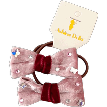 Children Velvet Cute Butterfly Knot Hair Rope Girl Baby Head Rope Leather Fascia Baby Hair Ring Girl Princess Zhair