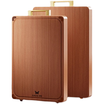 Double gun rosewood whole wood chopping board solid wood home kitchen cutting vegetable and fruit chopping board rosewood chopping board double-sided