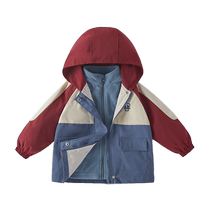 Girls autumn jackets childrens jackets spring and autumn warm polar fleece windproof three-in-one boys autumn two-piece sets