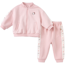 () (Hello Kitty co-branded) David Bella spring childrens suit girls two-piece set