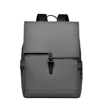 Simple and fashionable water-repellent mens backpack solid color new boys school bag street trend backpack
