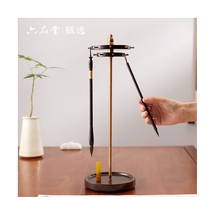 Liupintang hanging moon rotating brush hanger four treasures in the study room creative ancient style brush storage rack holder new Chinese style round