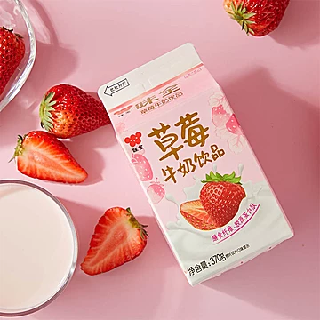 味全牛乳饮品草莓味370g×1盒装