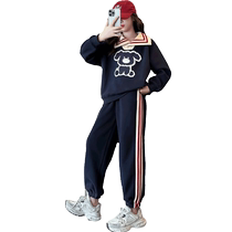 Yuyingfang Girls Sweater Set Spring and Autumn 2024 Childrens Casual Sports Big Childrens Internet Celebrity Two-piece Set Girls Trendy