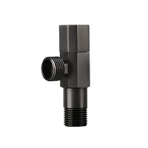 Submarine black angle valve fine copper triangle valve hot and cold water heater toilet water valve switch extended thick household figure eight valve