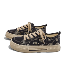 Renben Womens Shoes 24 Autumn Versatile Womens Shoes Low-top Womens Cloth Shoes Niche Personalized Student Shoes Womens Shoes