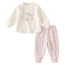 David Bella boys home clothes set girls pajamas autumn and winter new baby polar fleece