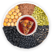 Qin evening fragrance flaxseed fig black bean wolfberry mulberry tea nourishing estrogen seed circulation tea bag 10 bags