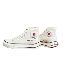 CHARLES JANGS HAPPY HEART Charles Heart new summer casual high-top canvas shoes