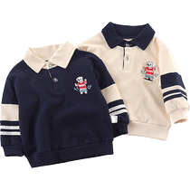 kmi baby boy long-sleeved t-shirt polo shirt autumn sweatshirt baby top spring and autumn baby boy autumn childrens clothing boy