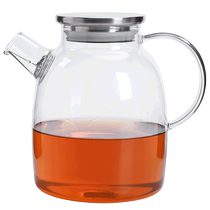 苏氏陶瓷 高硼硅养生泡茶壶耐高温可煮茶壶不锈钢盖1700ml凉水壶