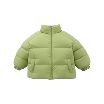 Qi Qi Xiong Childrens Down Jacket Boys 2024 New Winter Warm Baby Down Jacket Plus Velvet Girls Top
