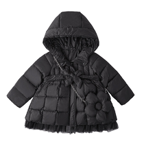 Jerry Baby Girls Down Jacket Mid-Long 2024 New Year Childrens Winter Red New Year Jacket Baby Winter Clothes