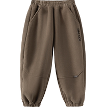 (Single piece) Little Elephant Ham Boys Winter Clothes Velvet Pants Corduroy Pants Childrens Warm Pants Western Style