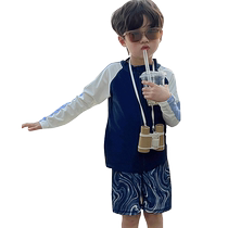 Yuyingfang childrens swimsuit boys split sunscreen quick-drying swimsuit for small and medium-sized children boys seaside beach suit