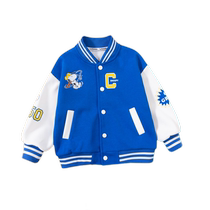 Snoopy childrens clothing childrens jacket baby baseball uniform 2024 spring new boys jacket childrens cardigan top