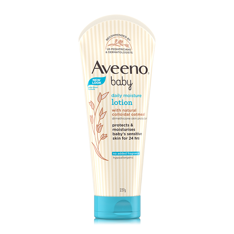 Aveeno/艾惟诺艾维诺婴儿身体乳儿童宝宝霜润肤乳面霜227g浅蓝