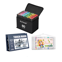 touch mark marker painting set 80-color oil markers 36-color acrylic pens 2 mark books