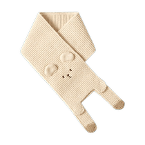 Nido Bear 2024 childrens knitted scarf baby windproof and warm neck scarf for boys and girls versatile neck scarf autumn and winter