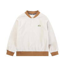 ebaer polar fleece sweatshirt childrens clothing boys childrens autumn clothing 2024 new round neck spring and autumn girls tops trendy