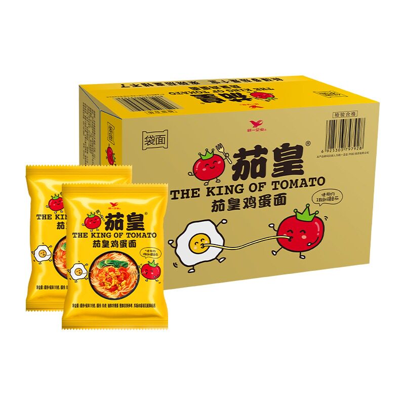 统一茄皇方便面：阳光番茄鸡蛋面，轻松囤货，美味不停歇！🍅🥚-冲泡方便面-淘宝百科网