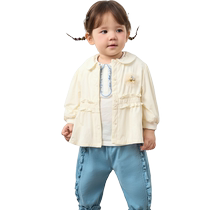 (Same style in the mall) Balabala childrens coat girls tops 2024 new autumn baby clothes sweet