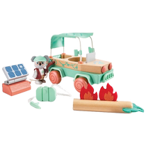 hape green off-road adventure simulation solar car model toy baby early education educational toy