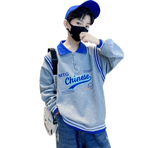 Yibeitong Boys Autumn Sweaters Spring and Autumn 2024 New Childrens Medium and Large Childrens Autumn Tops Boys