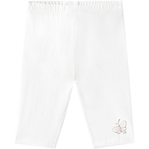 (Same style in the mall) Yings childrens pants summer casual pants for girls and babies new knitted white leggings