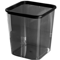 Muding square transparent trash can light luxury office bathroom 1 large living room kitchen household paper basket