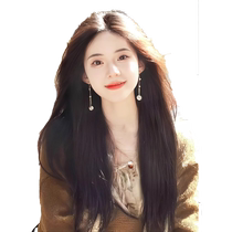 Wig piece for women with long hair fluffy and traceless invisible long straight hair extension piece artificial hair three-piece wig piece