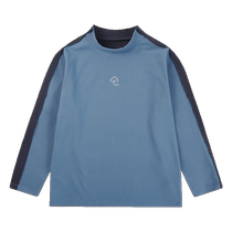 EBAER childrens antibacterial bottoming shirt autumn 2024 new boys color matching long-sleeved T-shirt girls heated bottoming top