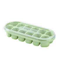 BJ Jbie Ice Mold With Lid Soft Bottom Easy To Mold Ice Mold Ice Cubes Juice Yogurt Ice Grain 12 G Ice Masing Box