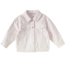 David Bella Childrens Jacket 2024 New Spring Clothing Girls Gradient Denim Jacket Medium and Large Childrens Clothing