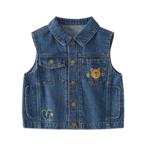 Boys denim vest spring and autumn outer wear childrens new vest autumn childrens autumn vest three-year-old babys autumn clothing