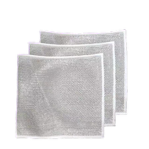 Steel wire rag special for kitchen pot cleaning thickening and enlarged double-sided mesh all-steel dishwashing no oil stains